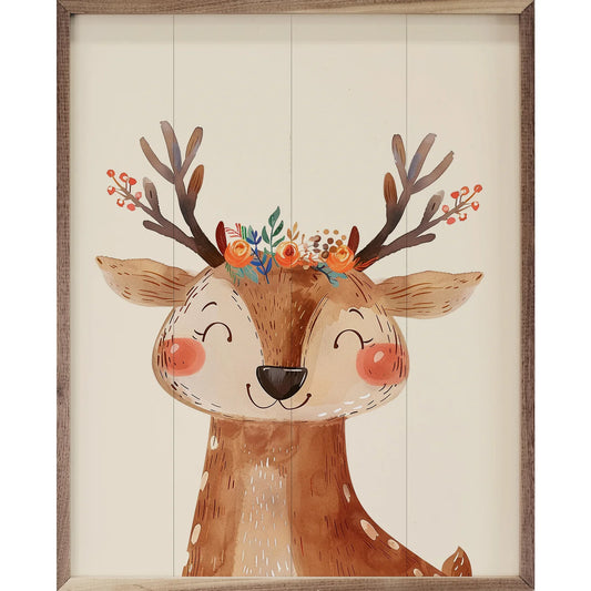 Boho Woodland Deer Sign