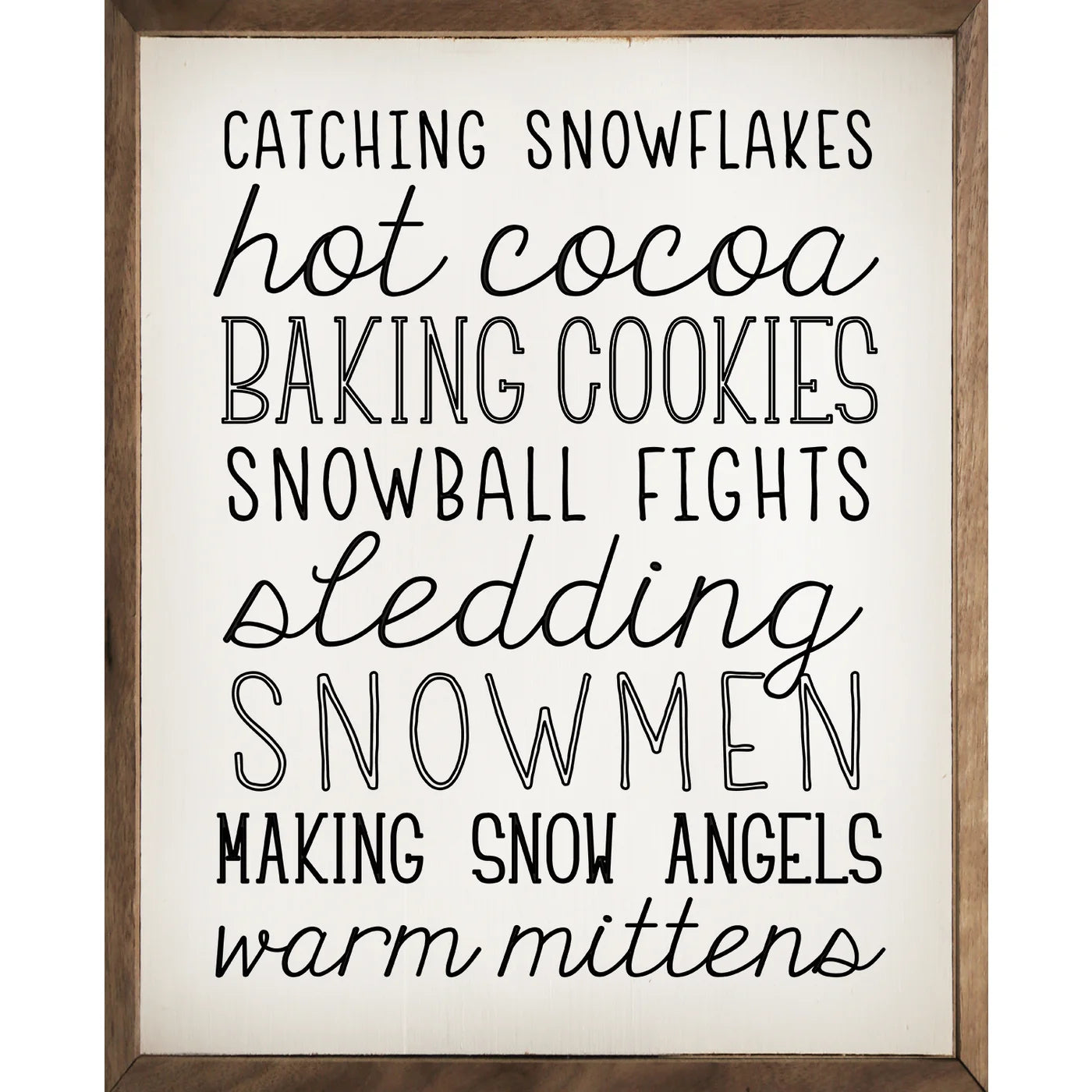 Catching Snowflakes Sign