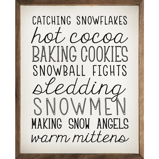 Catching Snowflakes Sign