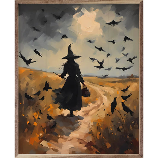Witch On Path Sign