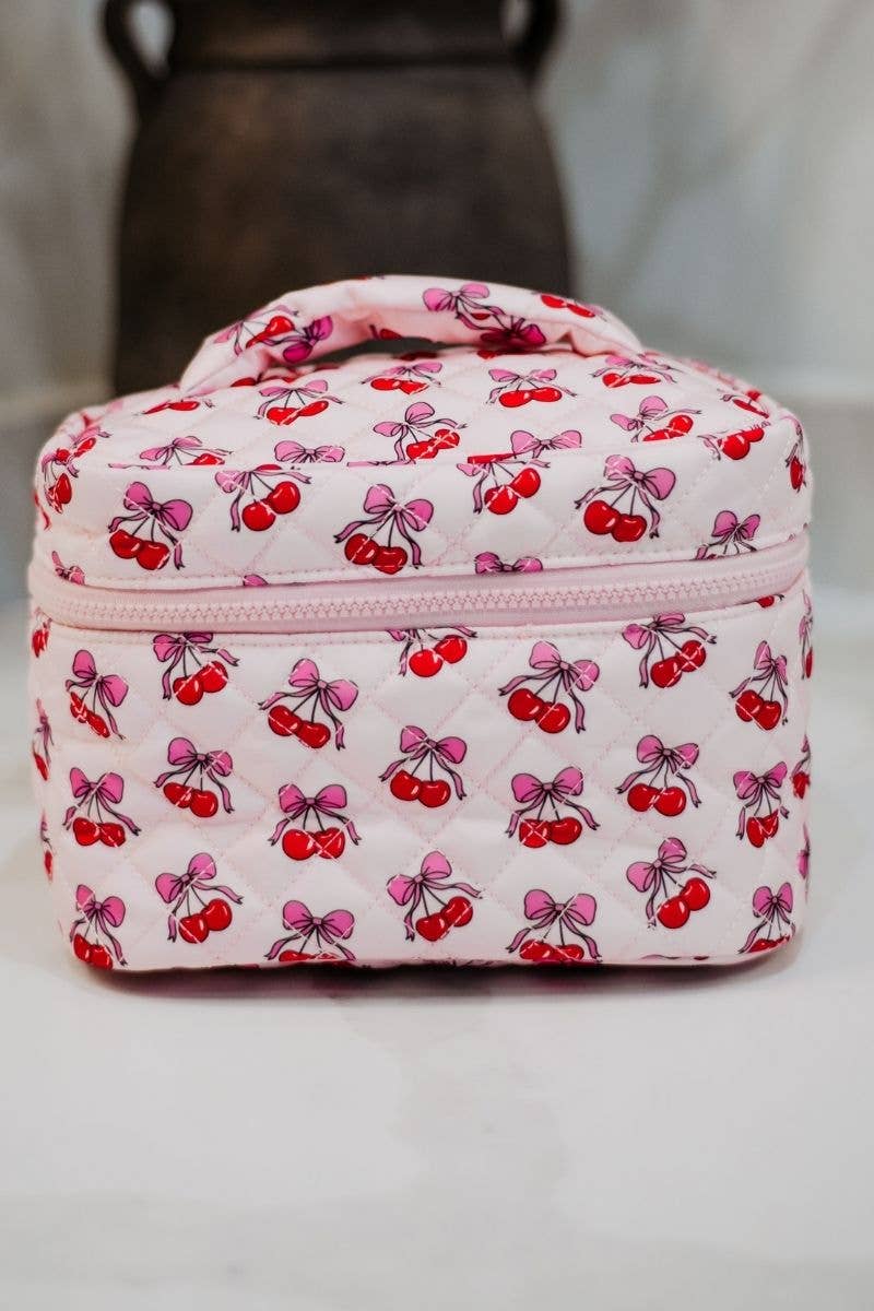 Cherry Bows Makeup Bag Travel