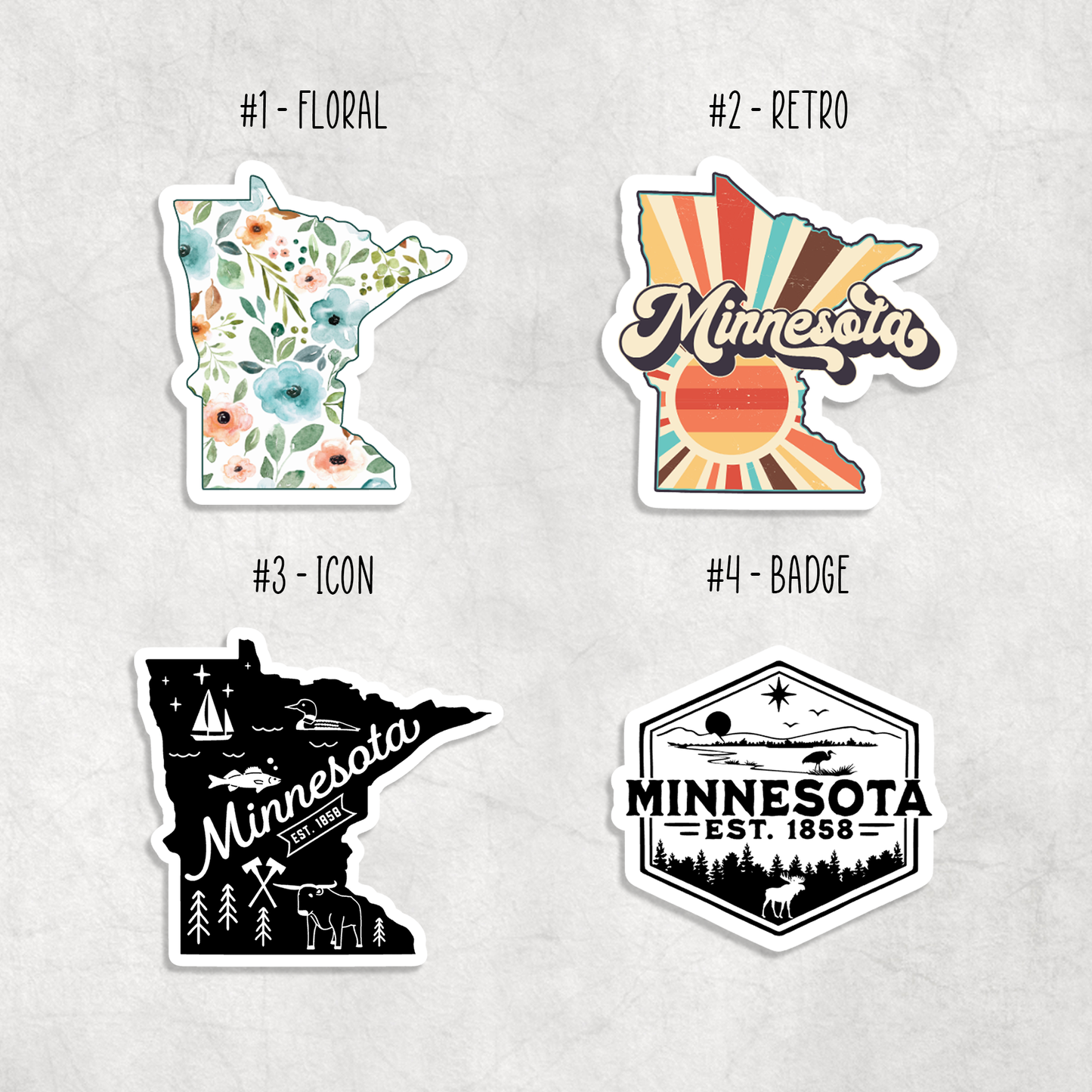 Retro Minnesota Vinyl Sticker