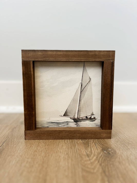 Vintage Sailboat Wall Art