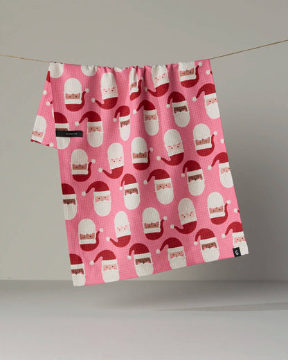 Jolly Santas Luxe Kitchen Tea Towel