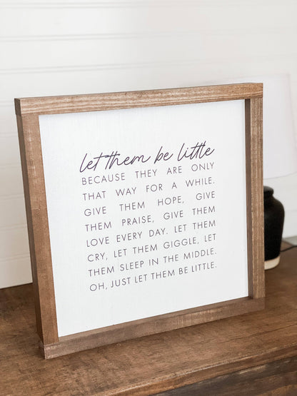 Let Them Be Little Wall Art