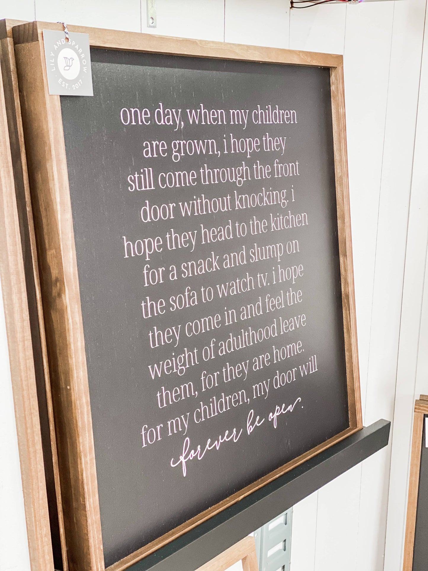 One Day When My Children Wall Sign
