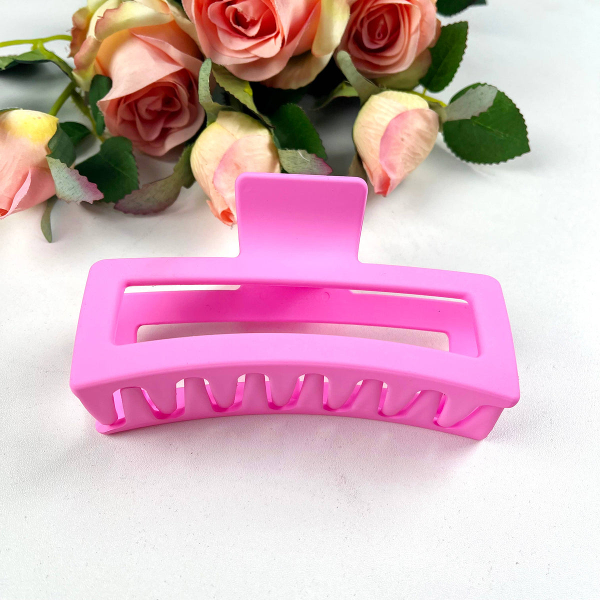 Pink Rectangular Hair Clip