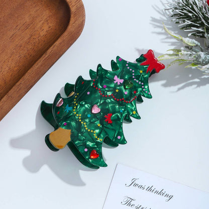 Christmas Tree Hair Claw Clip