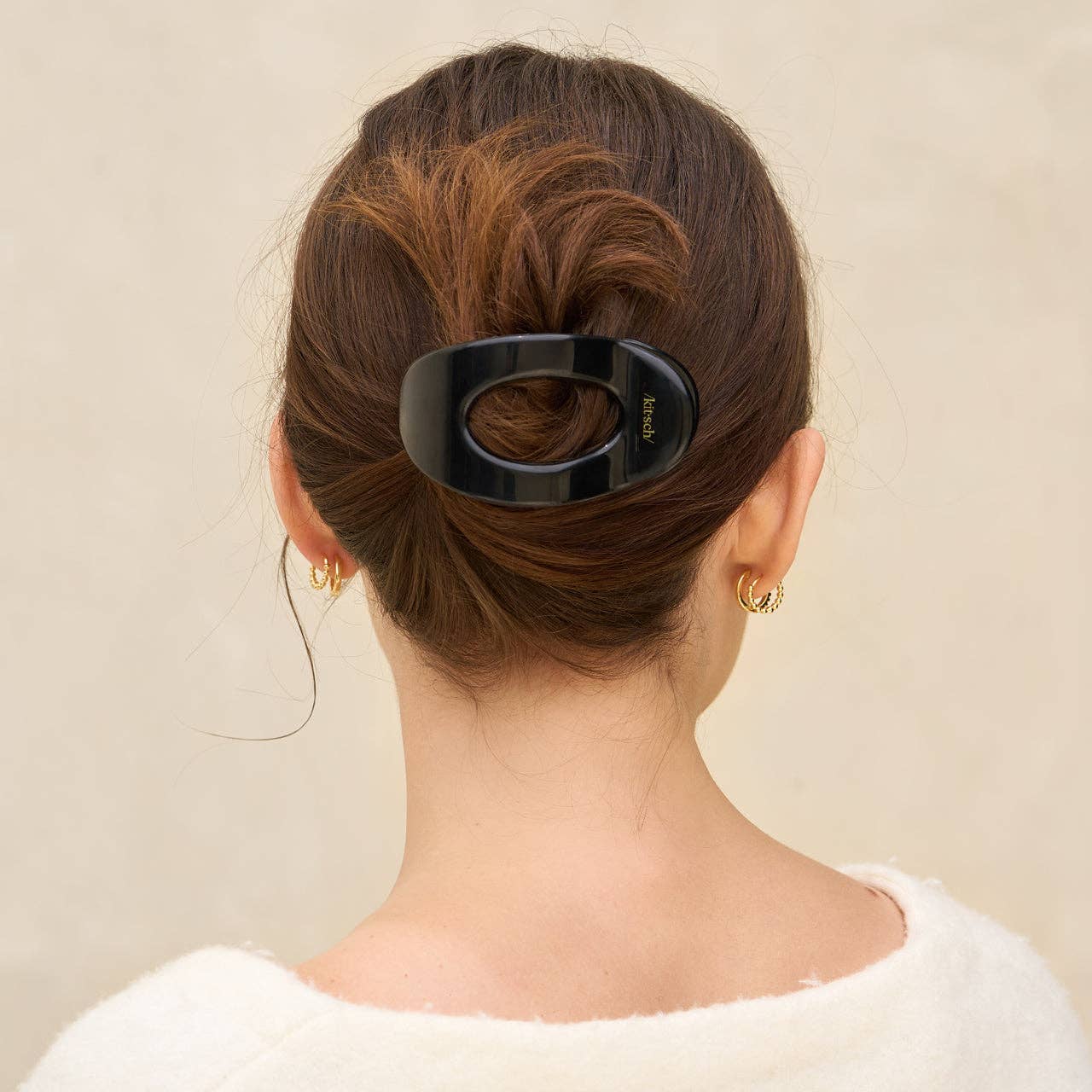 Black Medium Flat Cloud Clip