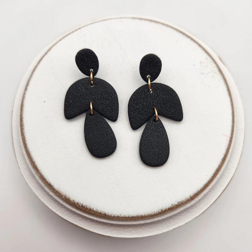 Sleek Black Earrings