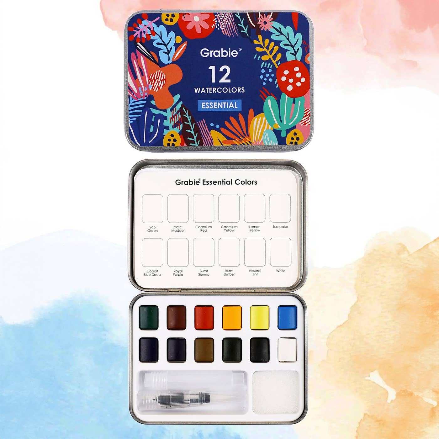 Essential Colors Watercolor Pocket Set With Brush