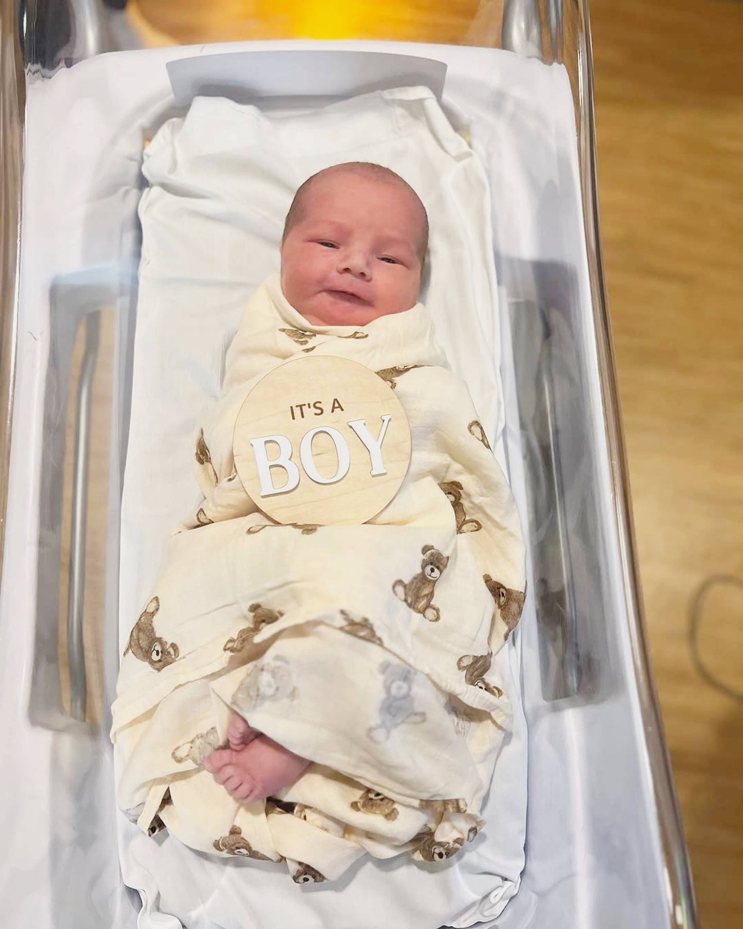 Teddy Bear Muslin Swaddle Blanket