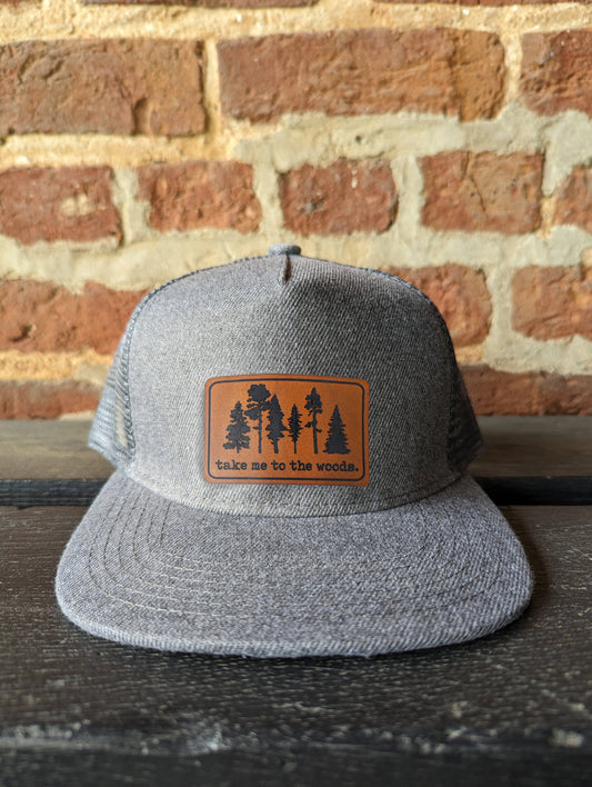 "Take Me to the Woods" Charcoal Youth Trucker Hat Mesh Snapback