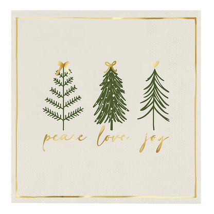 Peace Love Joy Cocktail Napkin