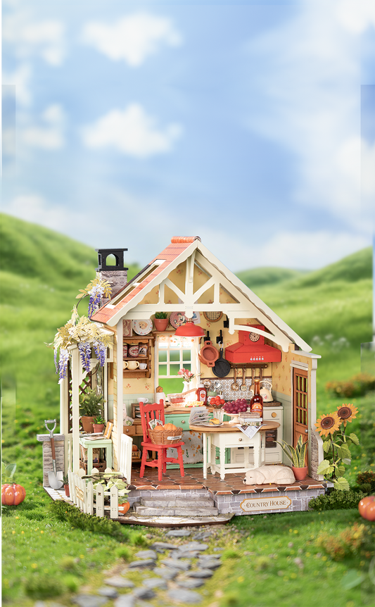 Sunlit Farmhouse Kitchen Miniature House