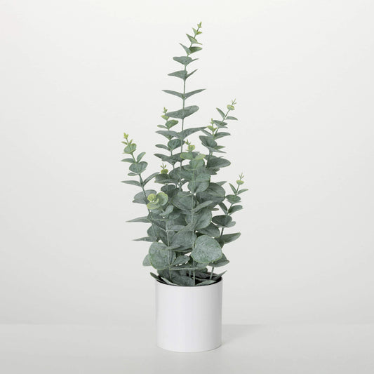 Faux Potted Eucalyptus Bush