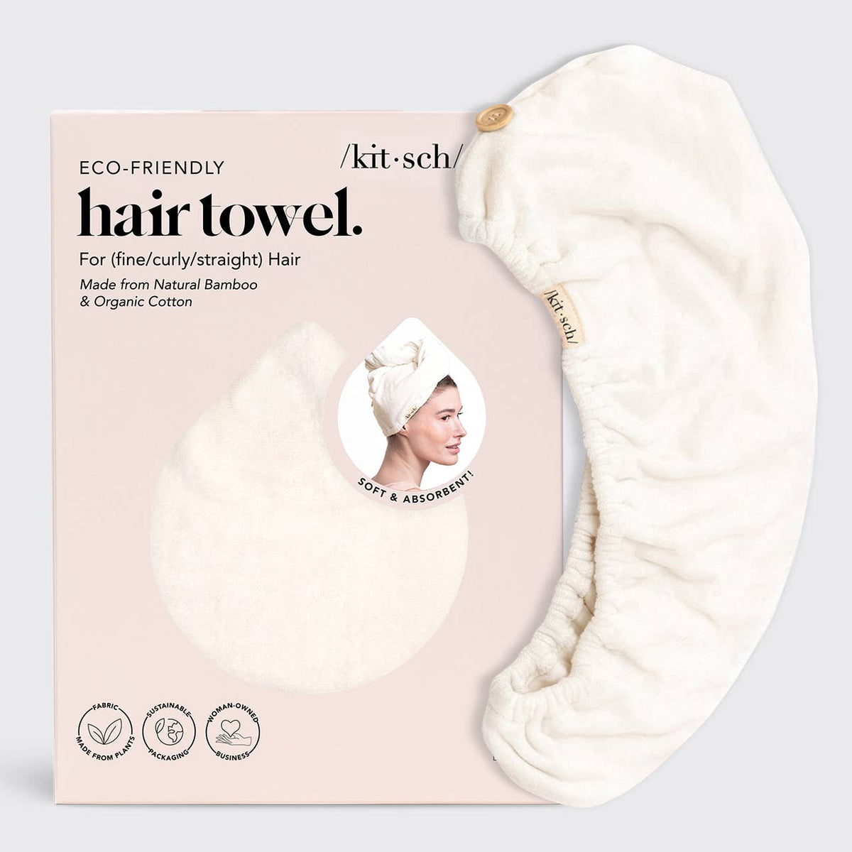 Ivory Quick Dry Hair Towel