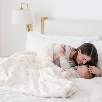 Copper Patterned Faux Fur Throw Blanket