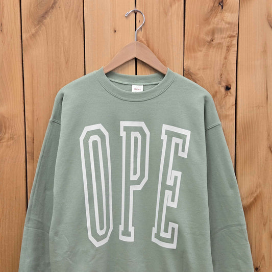 OPE Stonewash Green Crewneck Sweatshirt
