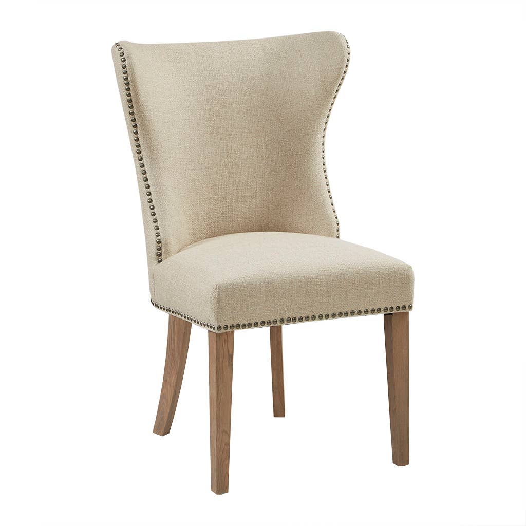 Cream Curved Wing Dining Chair