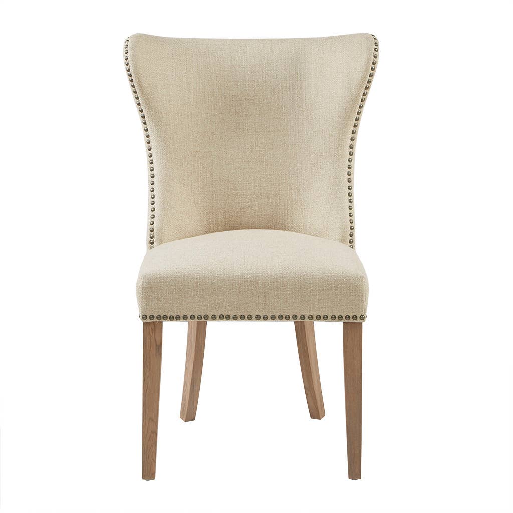 Cream Curved Wing Dining Chair