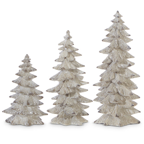 Glittered White Trees