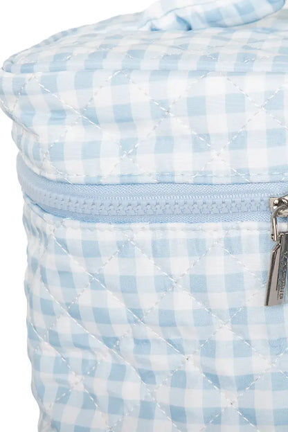 Light Blue Plaid Makeup Bag