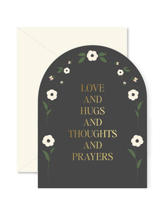 Love and Prayers Arch Sympathy Greeting Card