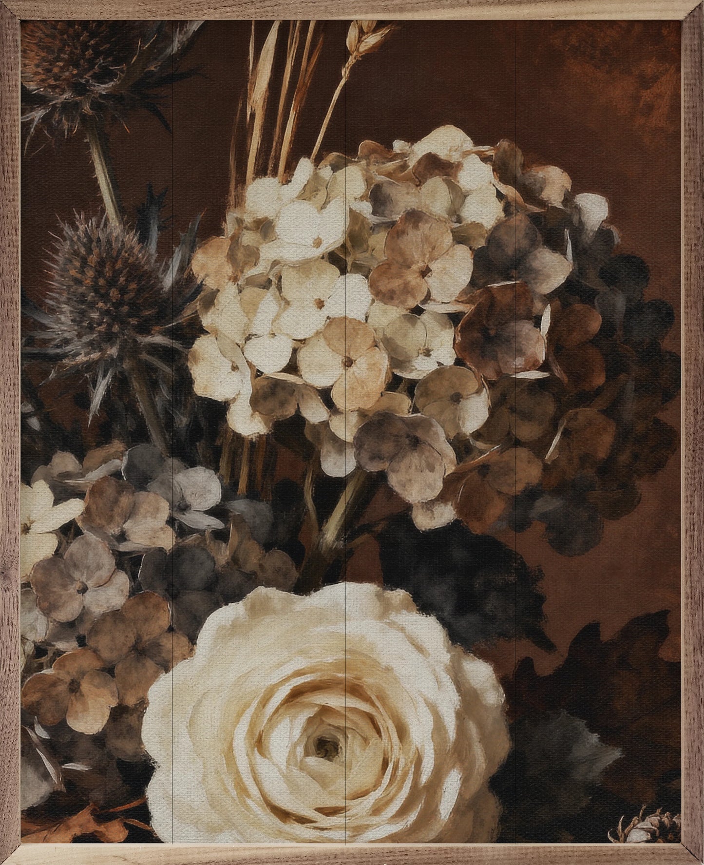 Brown Fall Large Flower Bouquet Sign