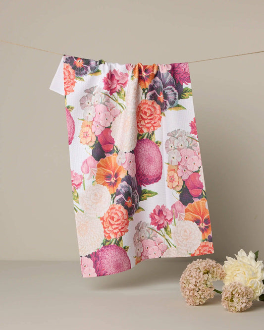 Ecstatic Blooms Kitchen Tea Towel