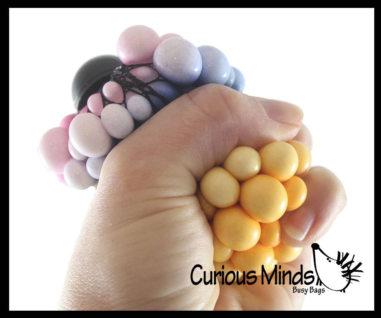 Rainbow Mesh Doh Filled Squeeze Balls