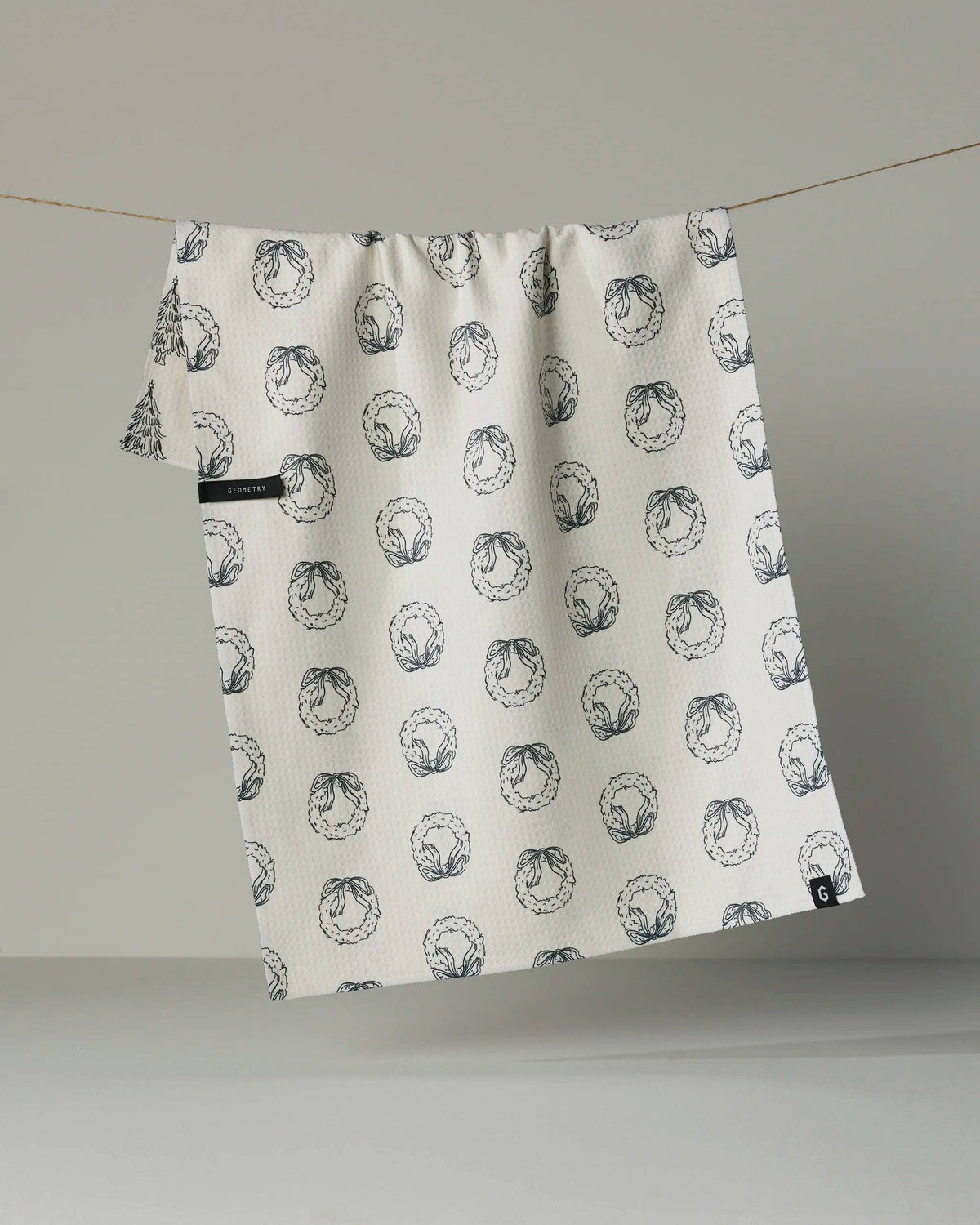 Evergreen Sketches Luxe Kitchen Tea Towel