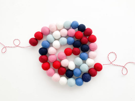 Simply Patriotic Felt Ball Garland