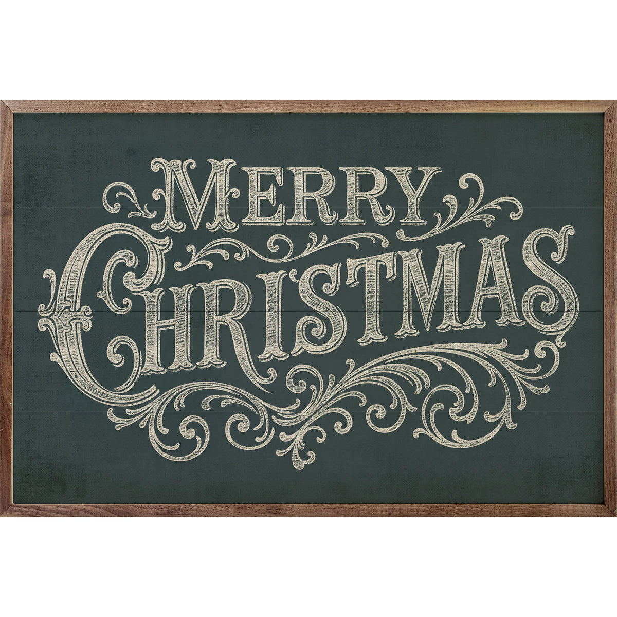 Merry Christmas Ornate Sign