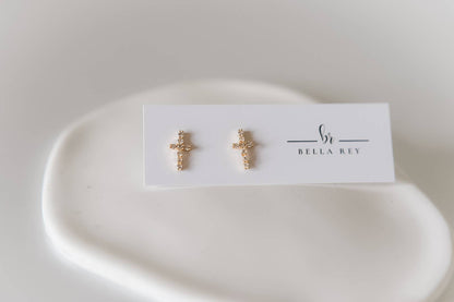 The Cross Stud Earrings
