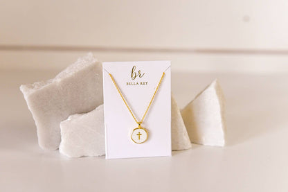 The Lennon Dainty Cross Charm Necklace