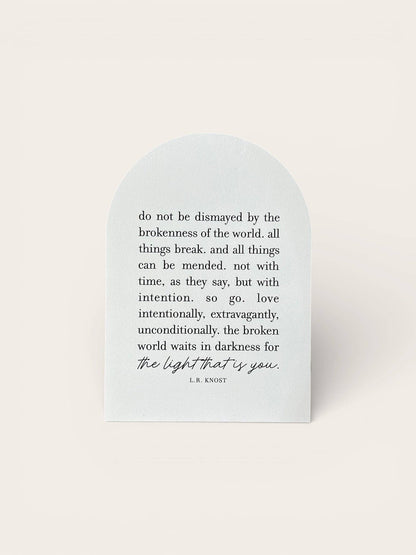 Do Not Be Dismayed Small Framed Arch
