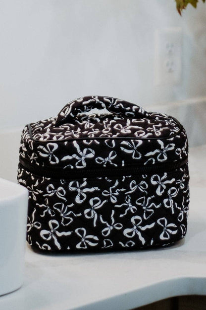 Black & White Bows Makeup Bag