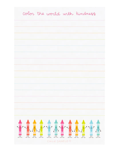Color The World With Kindness Notepad