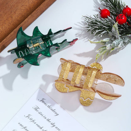 Christmas Tree Hair Claw Clip