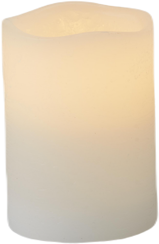 White Pillar Flameless Candle 3x4