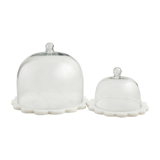 Scallop & Marble Cloche