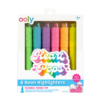 Heart Pops Neon Highlighters