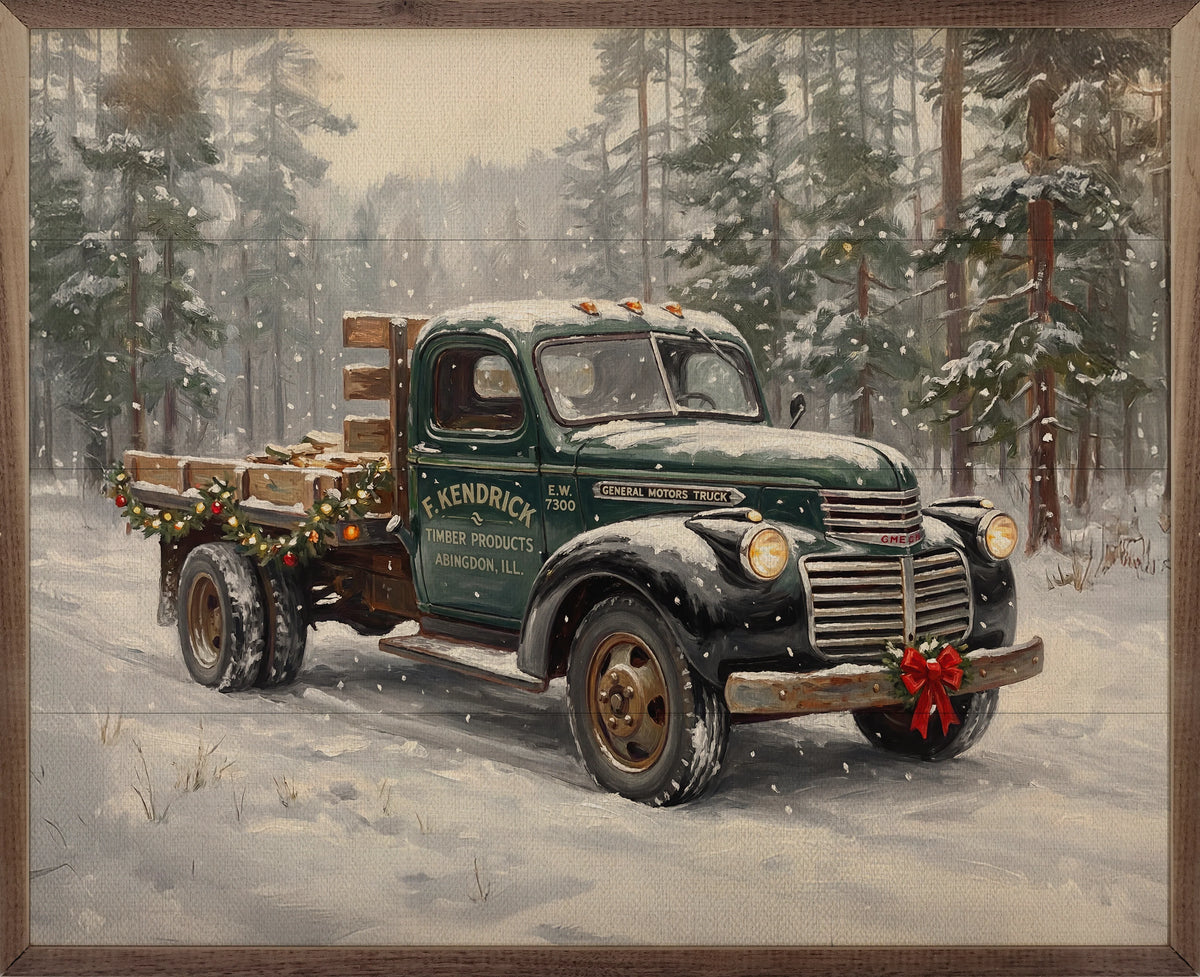 Truck Christmas Delivery Sign