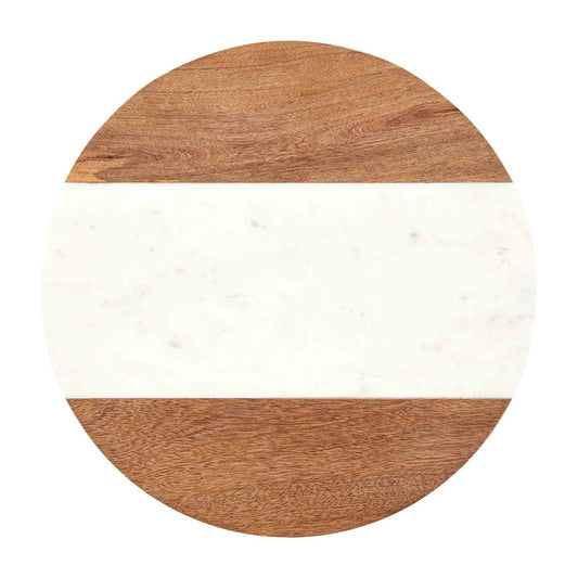 Marble & Wood Lazy Susan