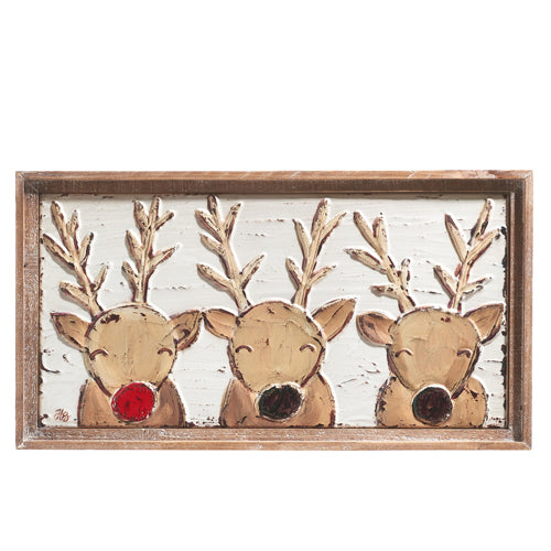 Reindeer Friends Metal Wall Art