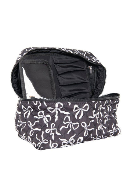 Black & White Bows Makeup Bag