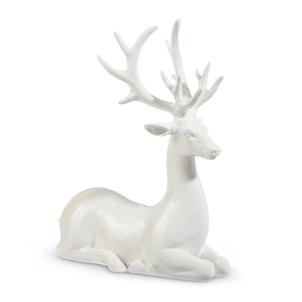 White Sitting Deer