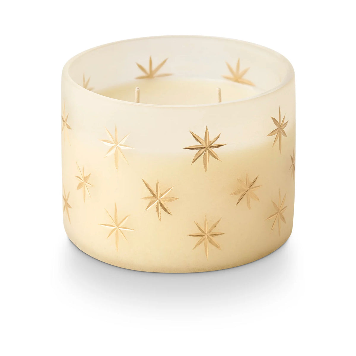 Winter White Frosted Star Glass