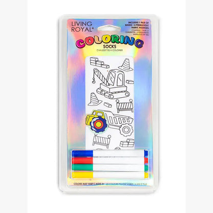 Construction Zone Coloring Socks